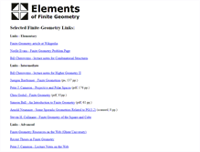 Tablet Screenshot of finitegeometry.org